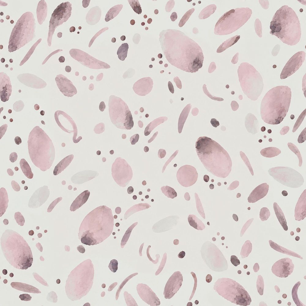Abstract Watercolor Blobs Wallpaper Soft Pink Mauve pattern artwork