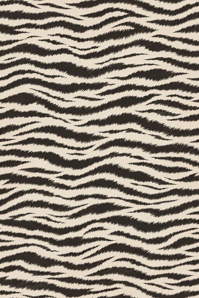 Zebra Print Wallpaper Black Stripes On Ivory Background pattern artwork