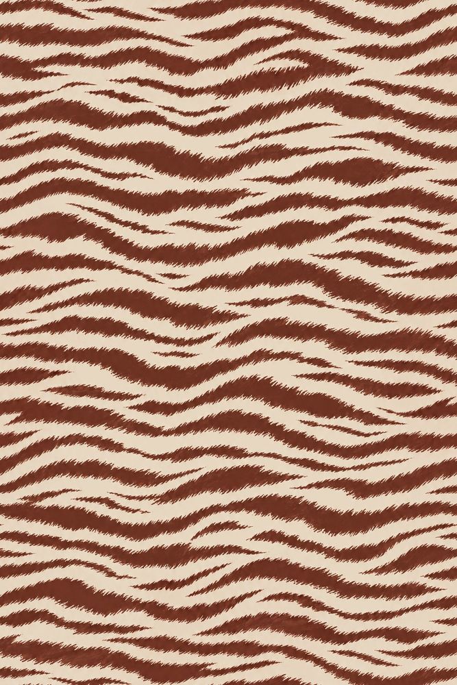 Tiger Stripe Wallpaper Brown Brush Stripes On Cream pattern artwork