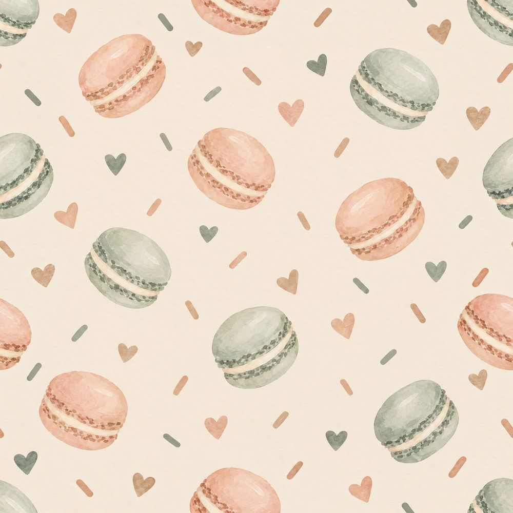 Pastel Macaron Wallpaper Watercolor Texture On Cream Background pattern artwork