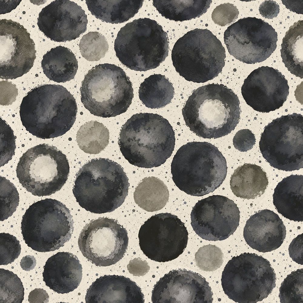 Watercolor Circles Wallpaper Black And Gray Ink Splatter pattern artwork