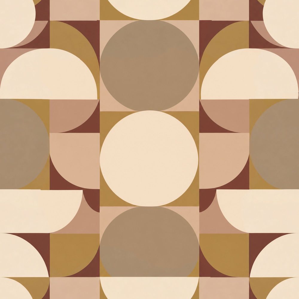 Overlapping Circles Wallpaper Mid Century Modern Geometric Panels pattern artwork