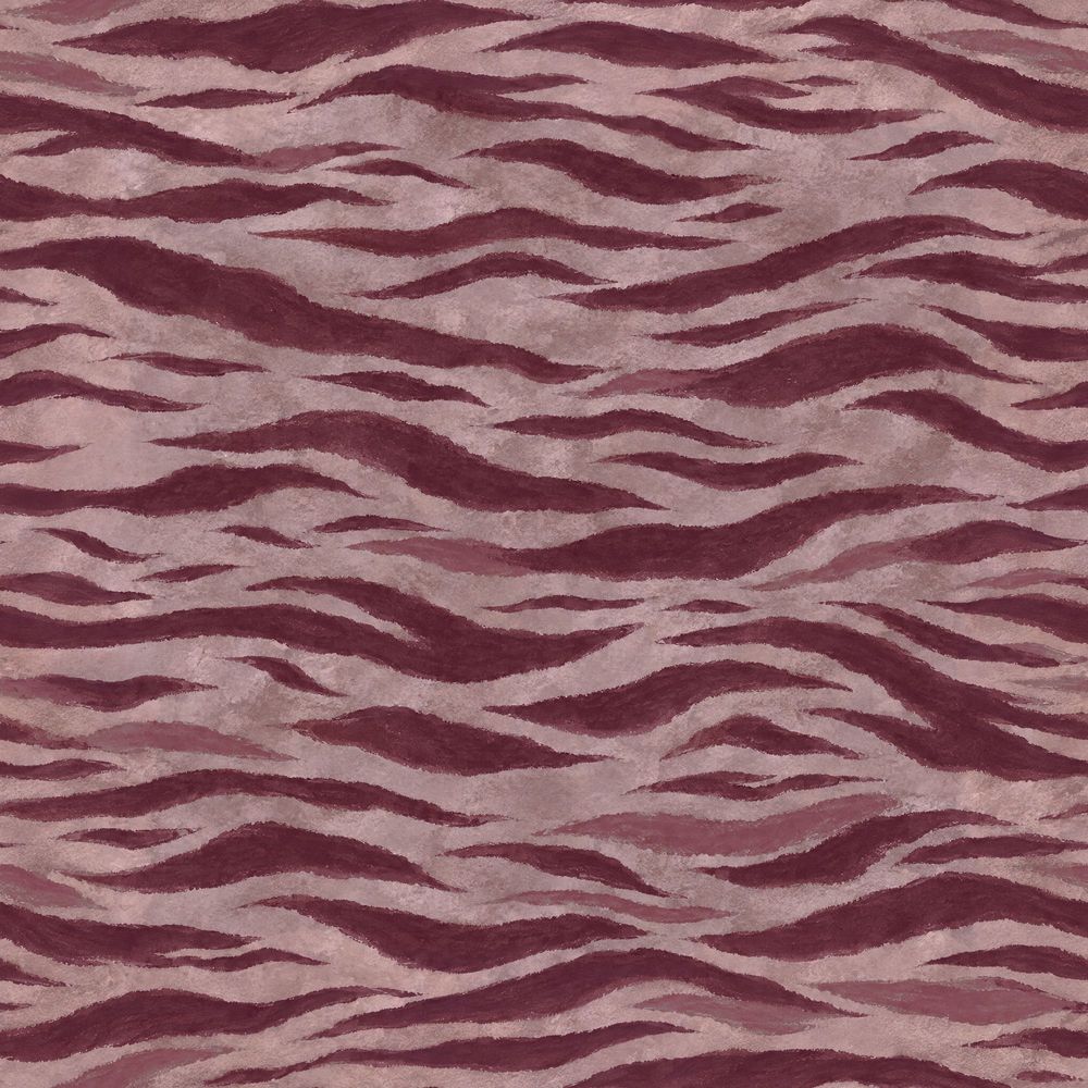 Abstract Tiger Stripe Wallpaper Burgundy And Dusty Pink pattern artwork
