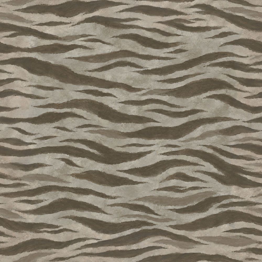 Abstract Wavy Stripes Wallpaper Taupe Brown Neutral pattern artwork