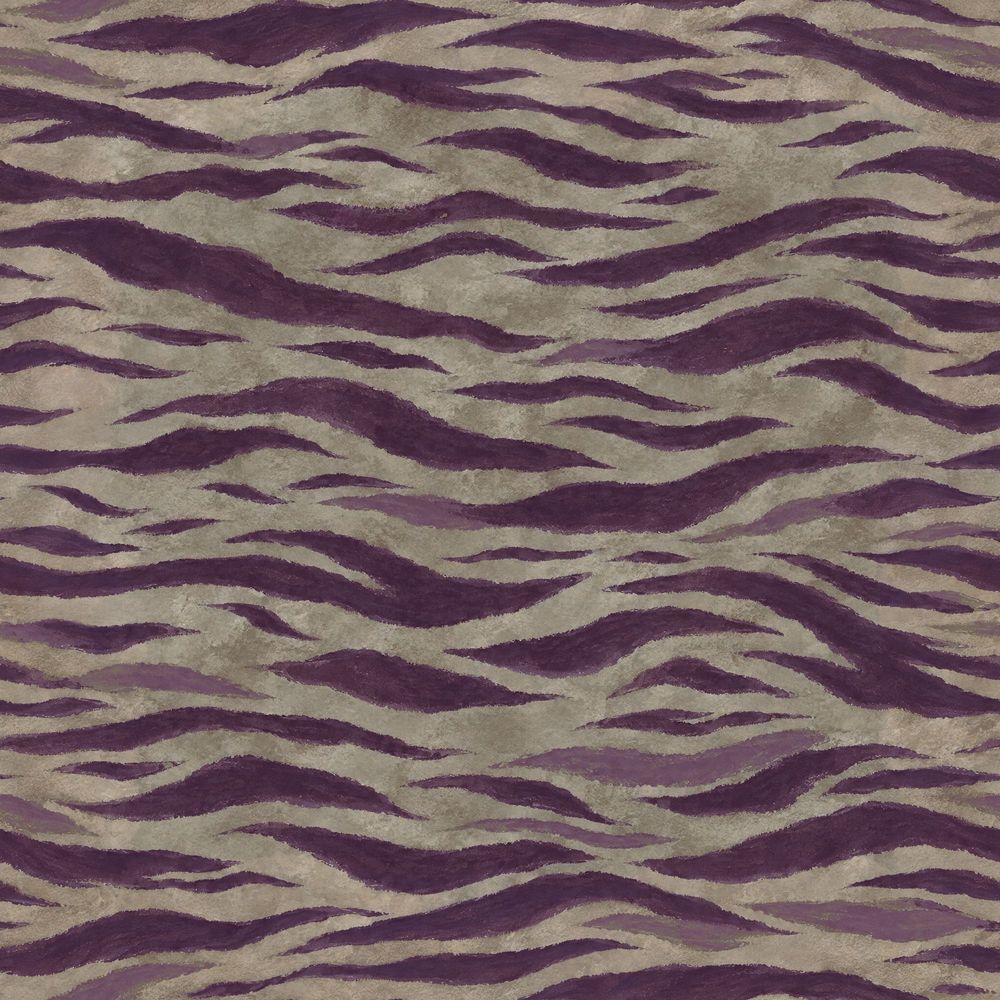 Purple Zebra Stripes Wallpaper Textured Taupe Background pattern artwork