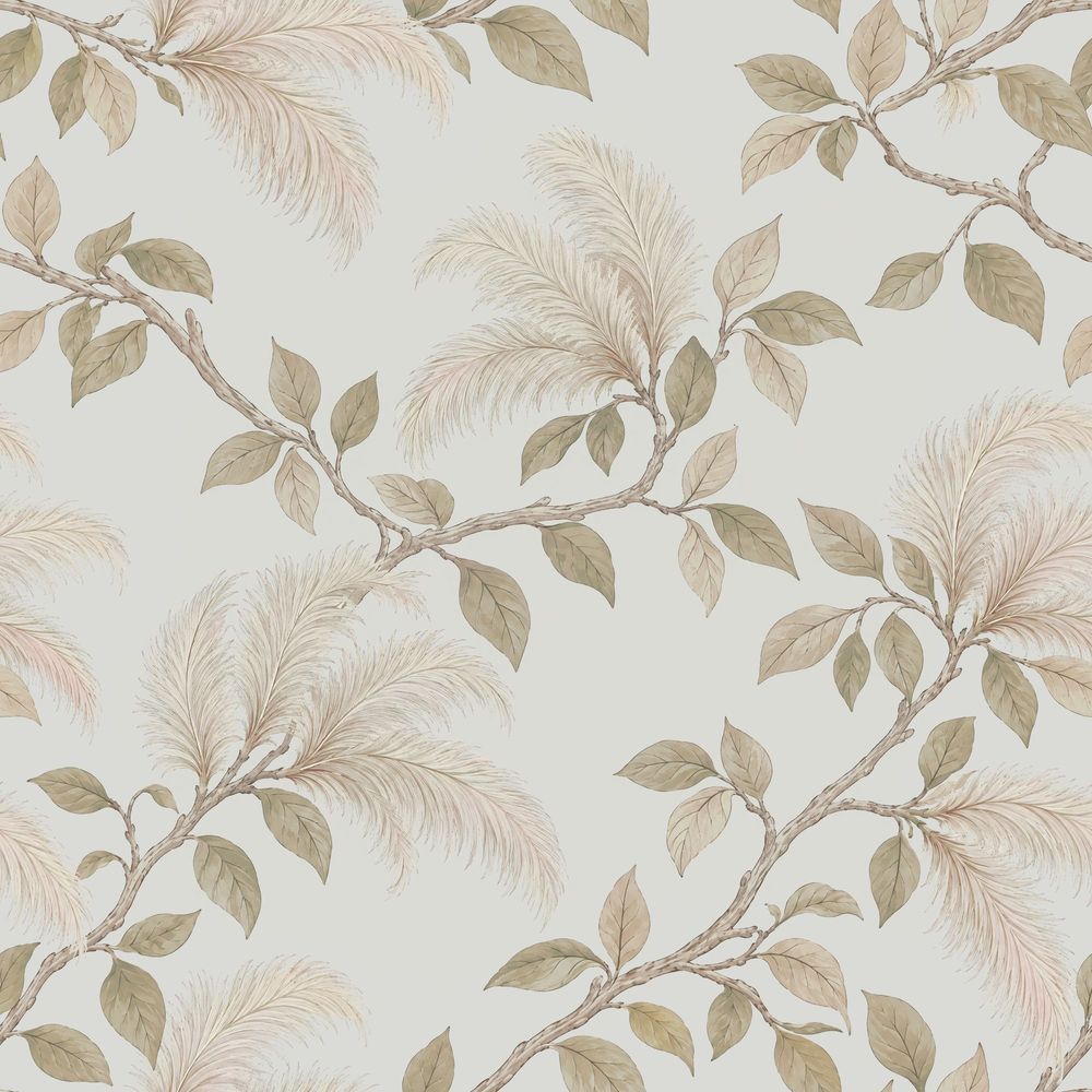 Curving Branches Wallpaper Watercolor Neutral Botanical pattern artwork