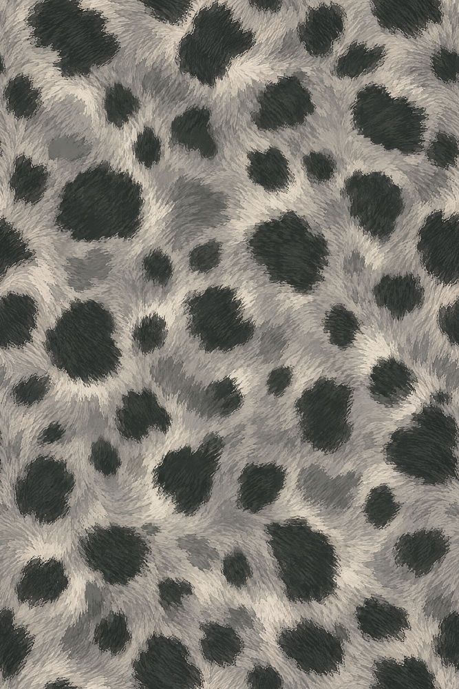 Leopard Spots Wallpaper Gray Charcoal Faux Fur Texture pattern artwork