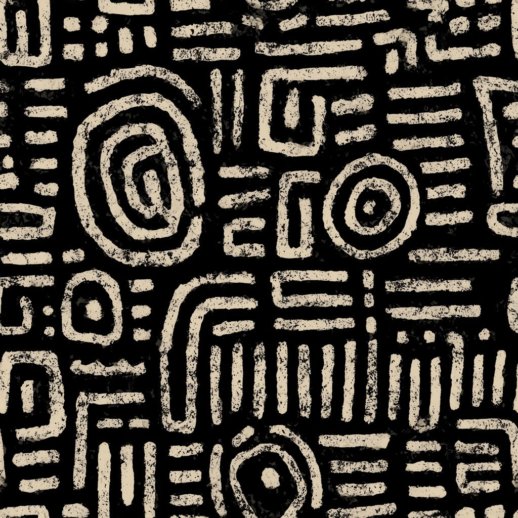 Abstract Geometric Wallpaper Tribal Symbols Hand Drawn Pattern Decorative Mural pattern artwork
