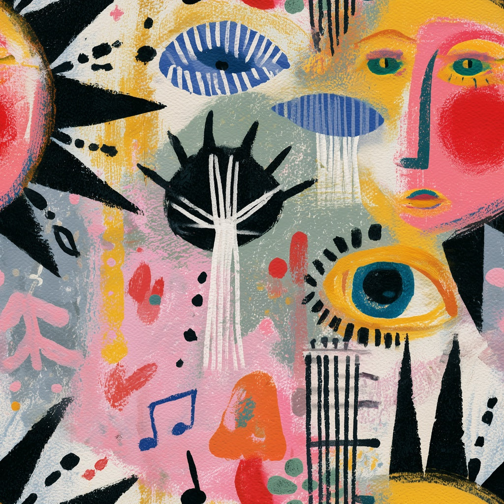 Abstract Wallpaper Bright Modern Removable Wall Decor pattern artwork