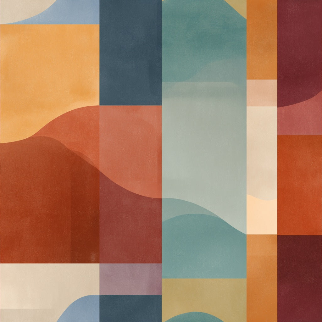 Mid Century Modern Wallpaper Geometric Decorative Mural pattern artwork