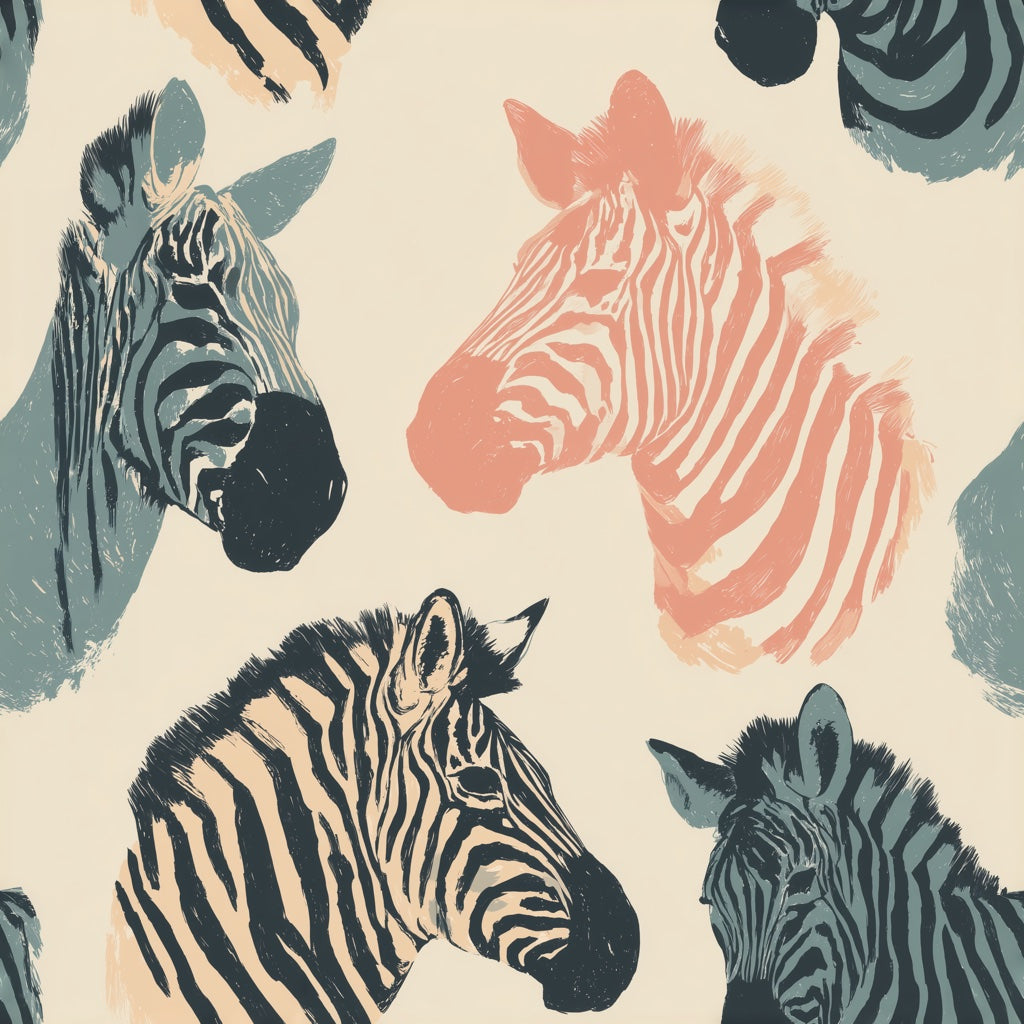 Zebra Wallpaper Safari Animal Print Removable Wall Decor pattern artwork
