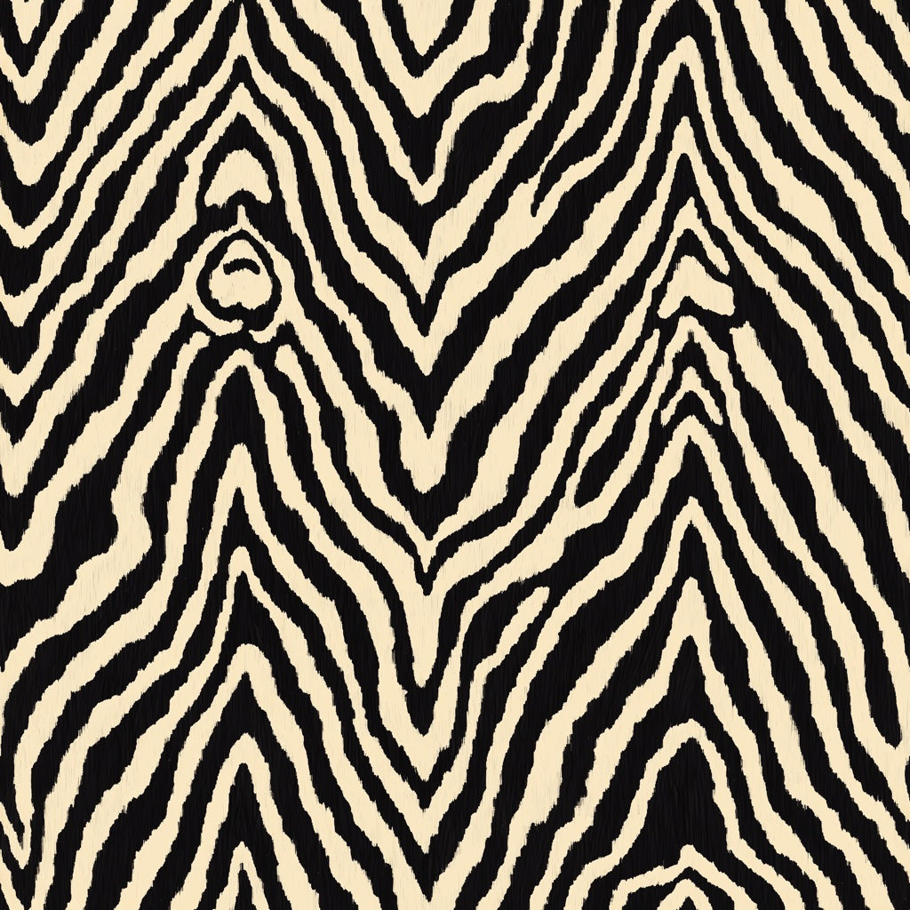 Zebra Print Wallpaper Animal Pattern Removable Black And Cream Wall Decor pattern artwork