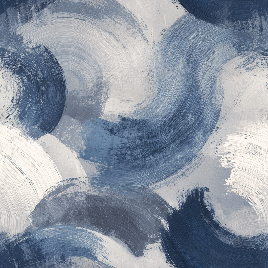 Abstract Wallpaper Blue Brushstroke Removable Wall Decor pattern artwork