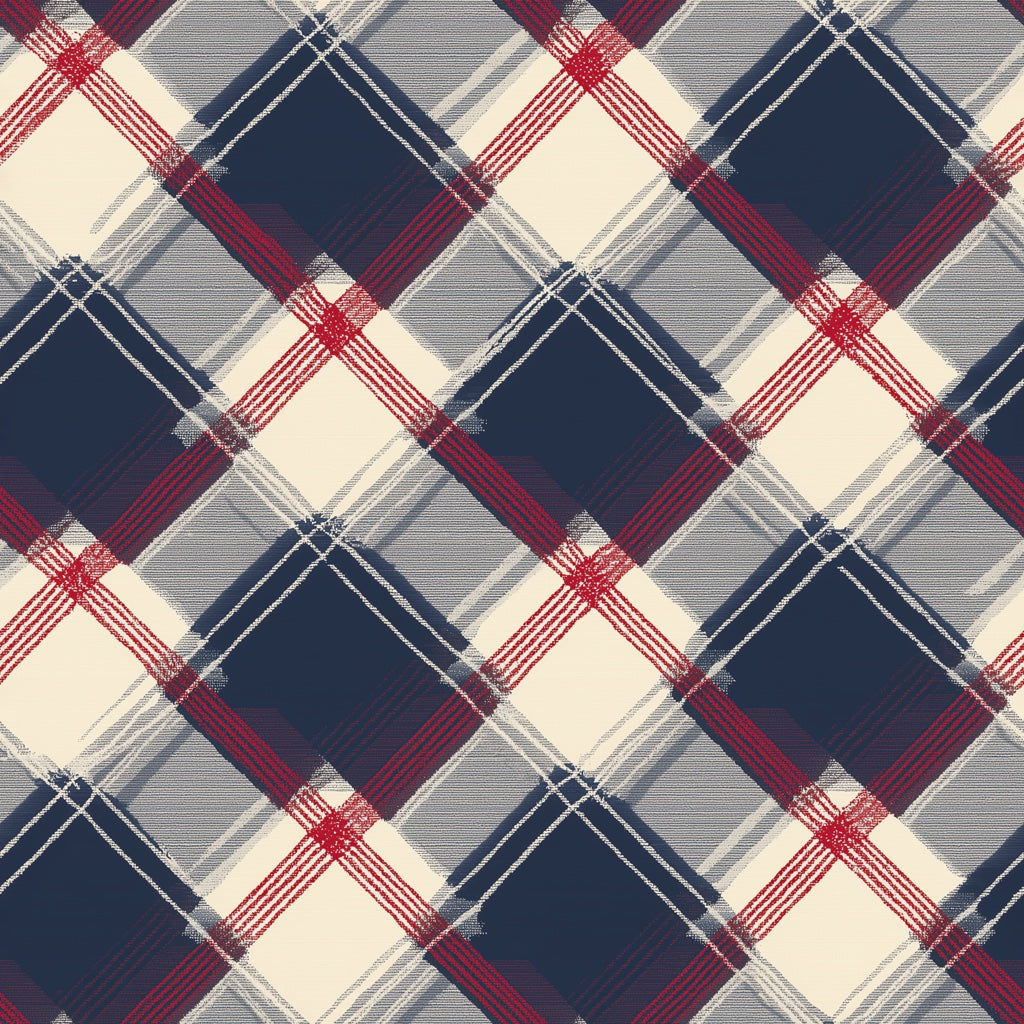 Plaid Wallpaper Tartan Navy Decorative Mural pattern artwork