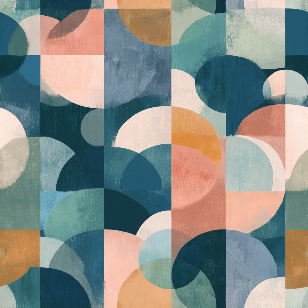 Mid Century Modern Wallpaper Geometric Removable Wall Decor pattern artwork