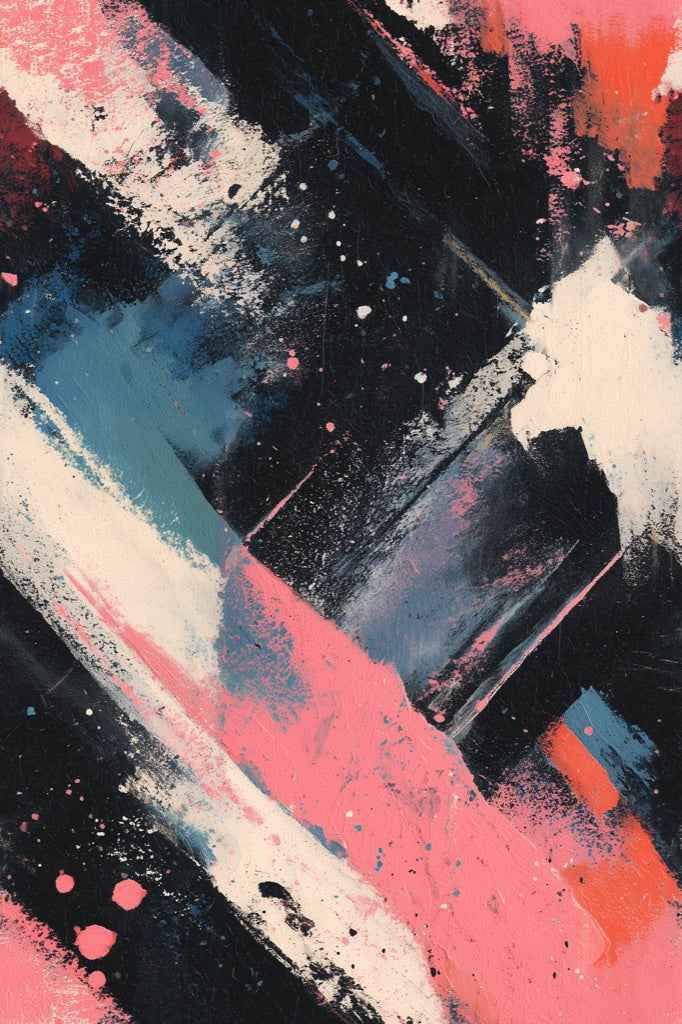 Dark Abstract Wallpaper Geometric Brushstrokes Modern Contemporary Decorative Mural pattern artwork