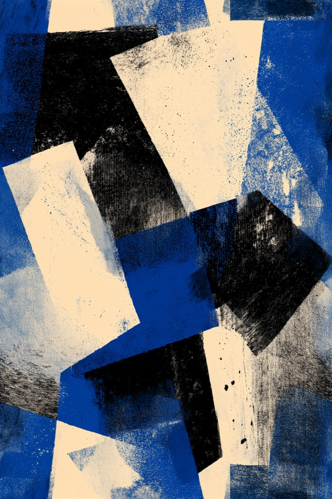 Geometric Shapes Wallpaper Textured Brush Strokes Color Block Decorative Mural pattern artwork