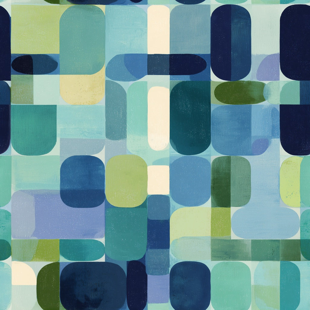 Mid Century Modern Wallpaper Retro Geometric Decorative Mural pattern artwork