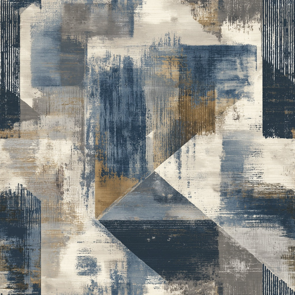 Grunge Texture Wallpaper Geometric Blocks Removable Diagonal Wall Decor pattern artwork