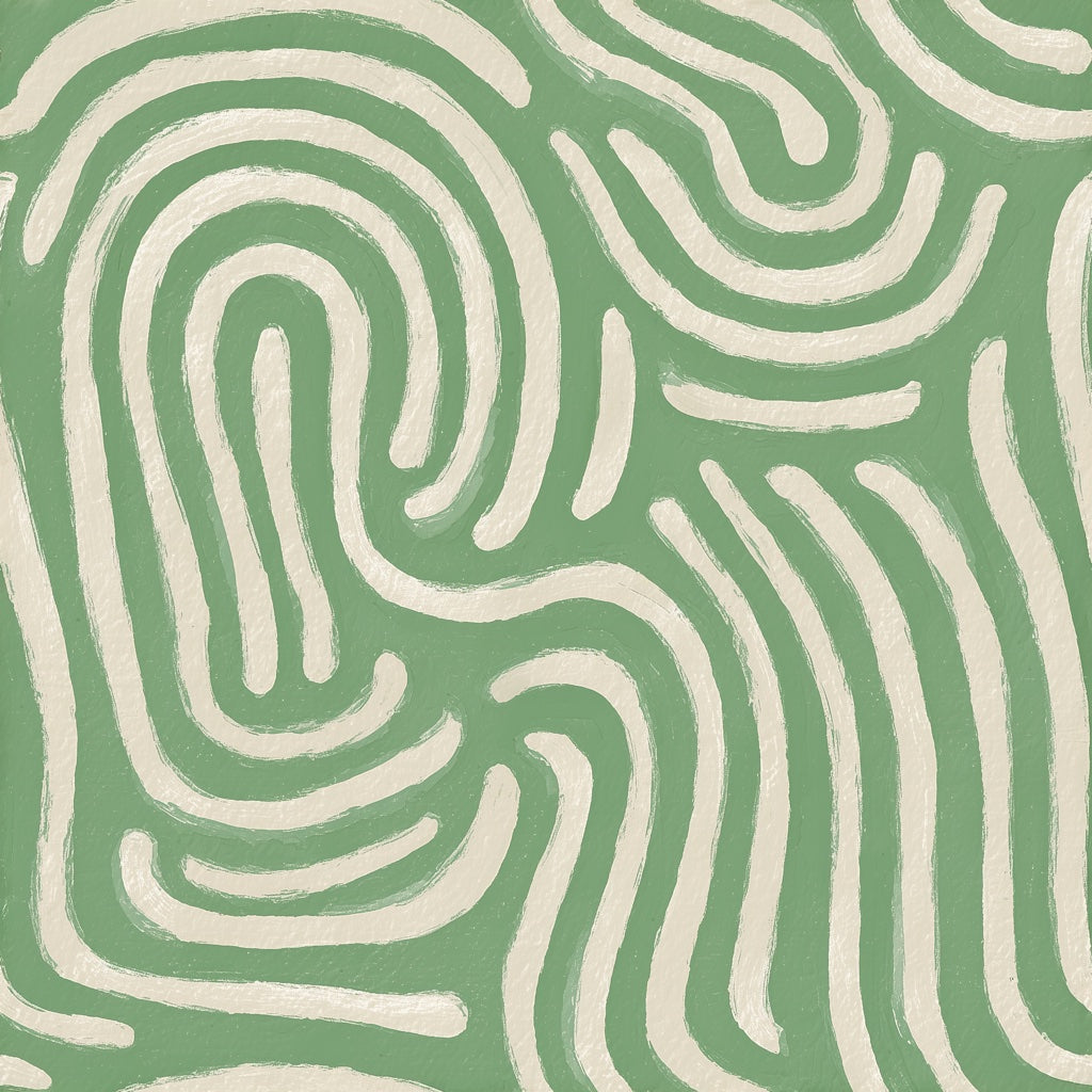 Abstract Swirl Wallpaper Sage Green Removable Cream Brushstrokes Wall Decor pattern artwork