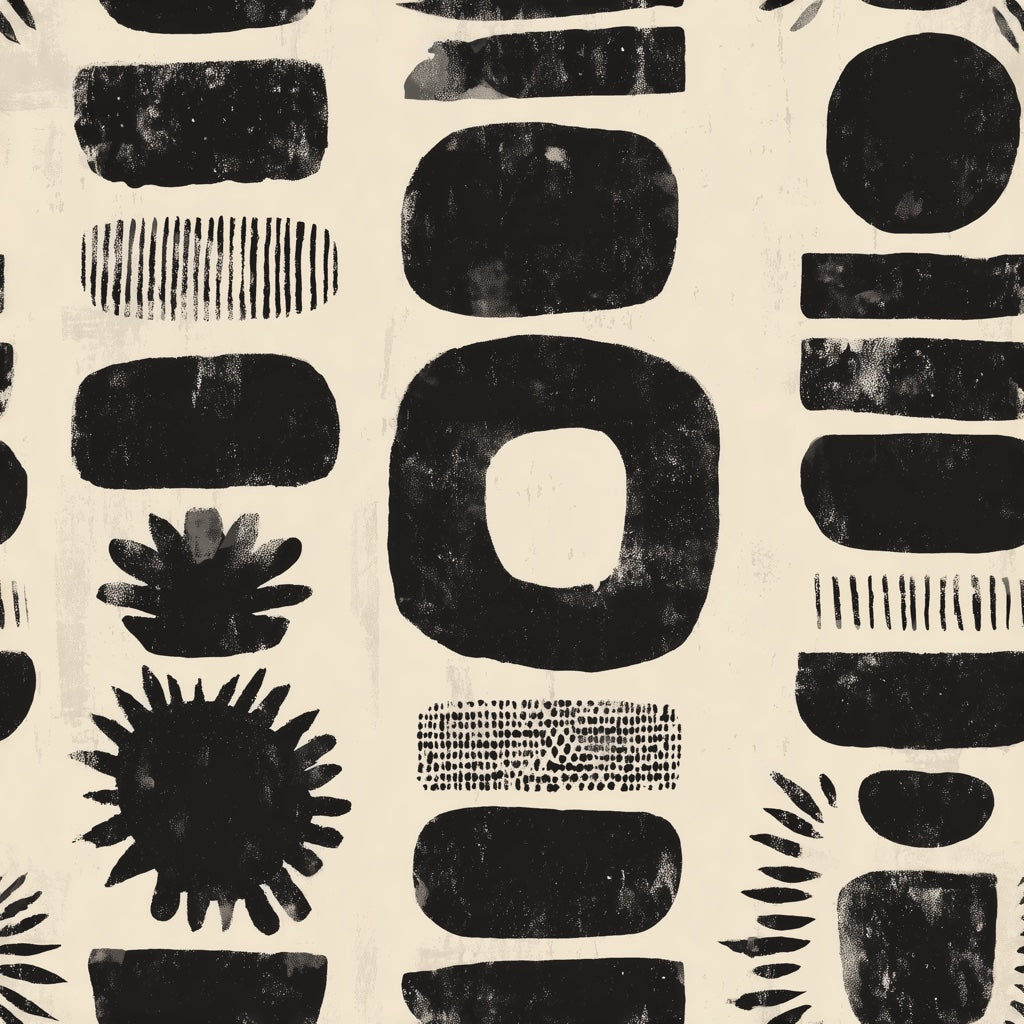 Abstract Wallpaper Geometric Black Decorative Mural pattern artwork