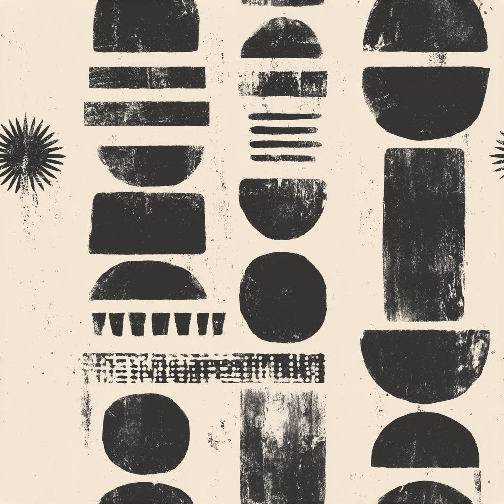 Abstract Wallpaper Geometric Shapes Distressed Print Removable Wall Decor pattern artwork