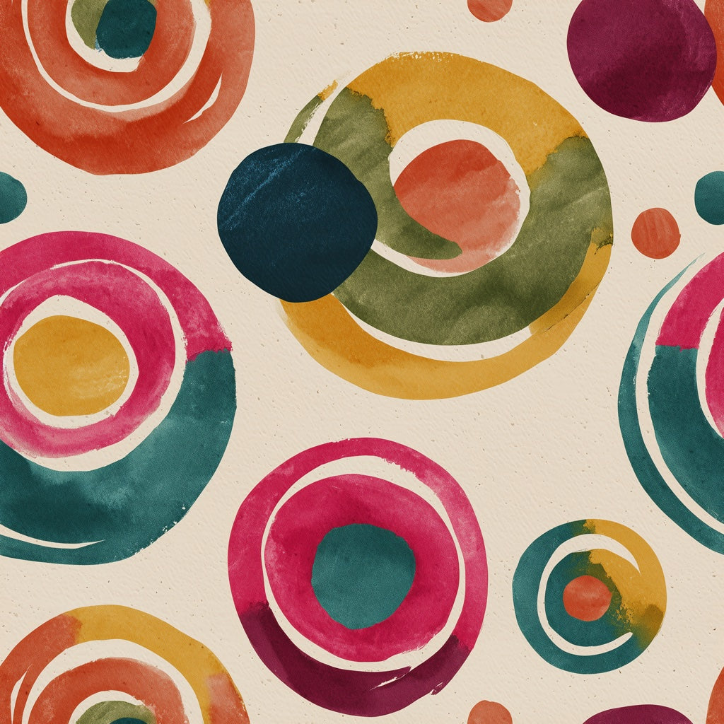 Mid Century Modern Wallpaper Retro Geometric Removable Wall Decor pattern artwork