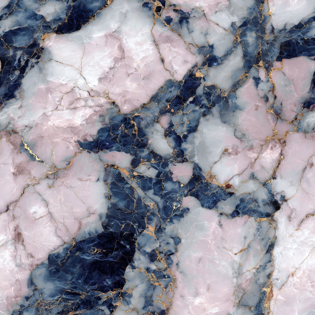 Navy Blue and Blush Pink Marble Wallpaper pattern artwork
