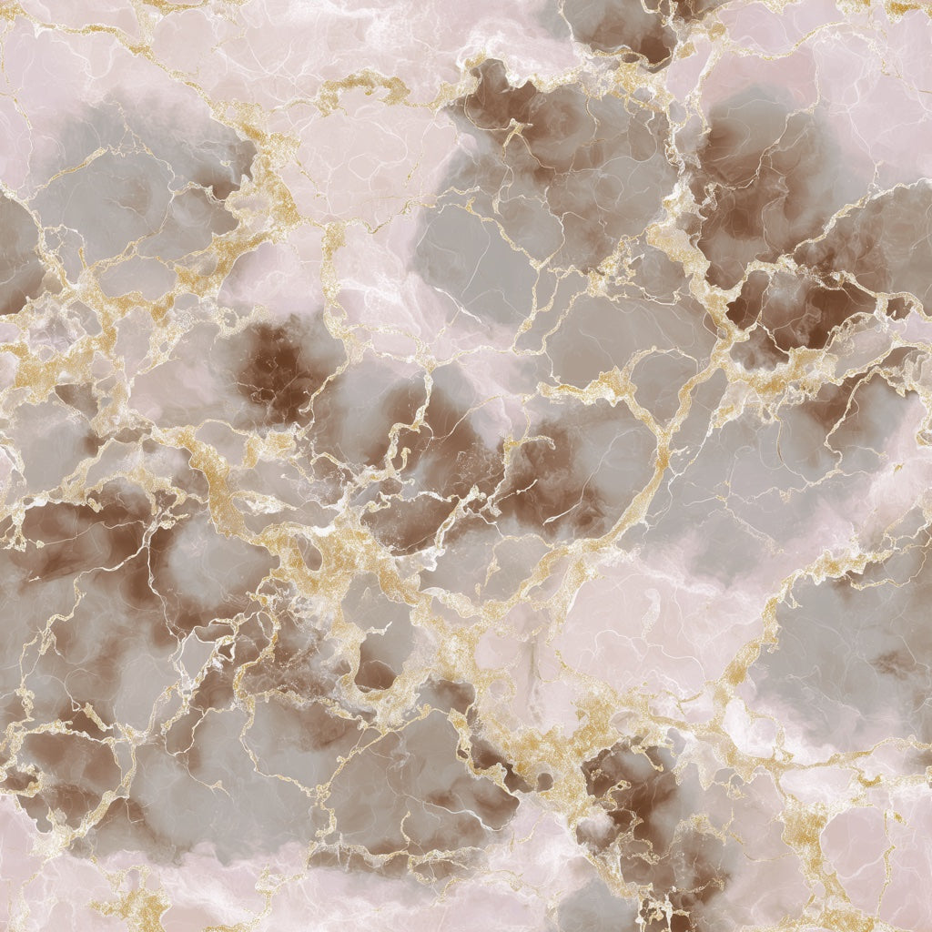 Blush Pink Gold Look Veined Marble Wallpaper pattern artwork