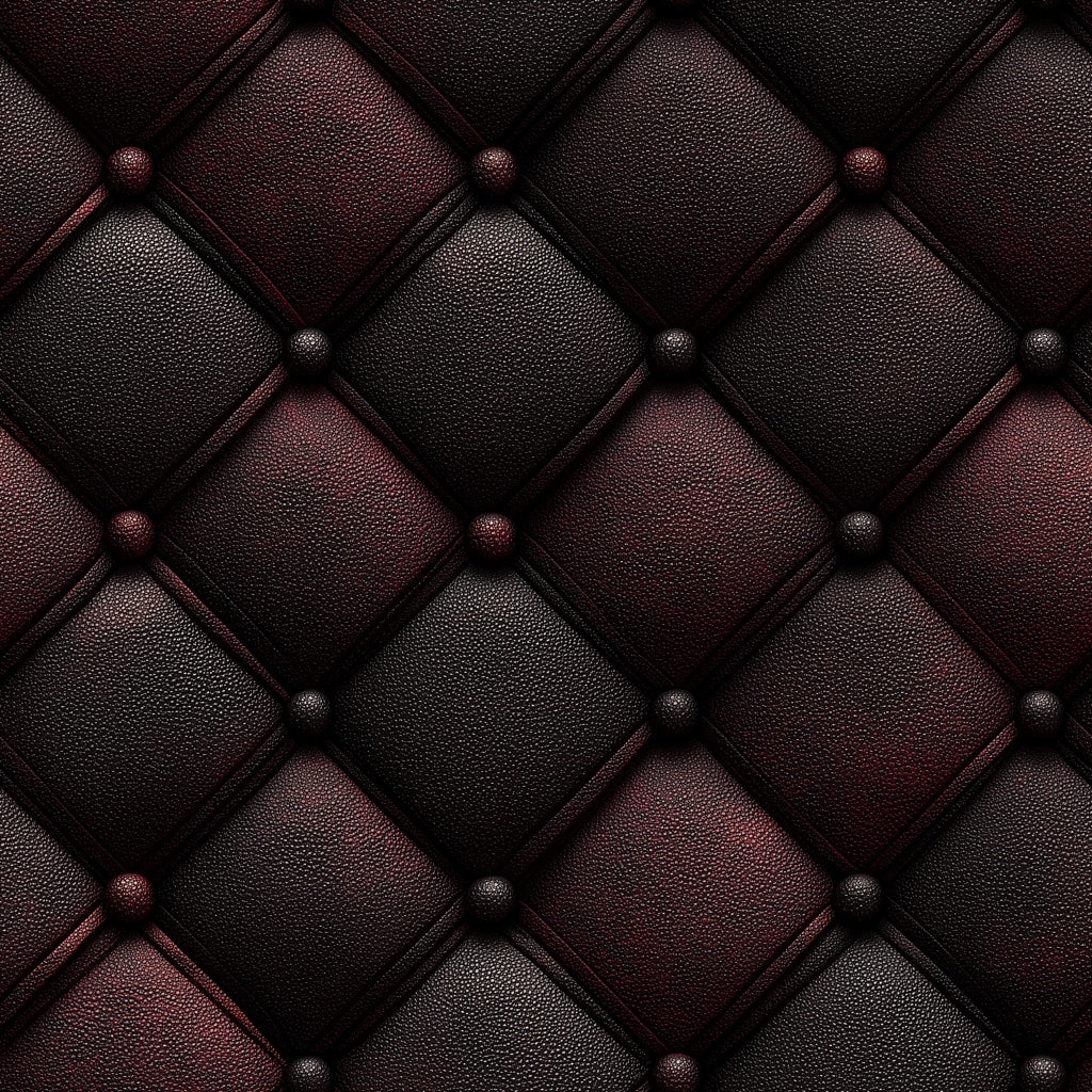Dark Burgundy Quilted Leather 3D Effect Wallpaper pattern artwork