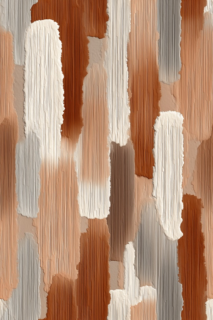 Beige and Terracotta Brushstroke Abstract Wallpaper pattern artwork