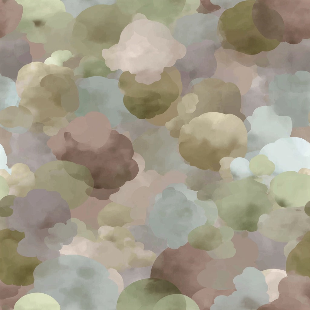 Muted Earth Tones Abstract Cloud Wallpaper pattern artwork