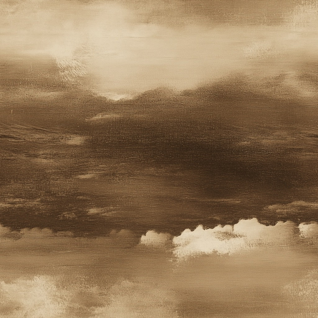 Warm Taupe Atmospheric Cloud Wallpaper pattern artwork