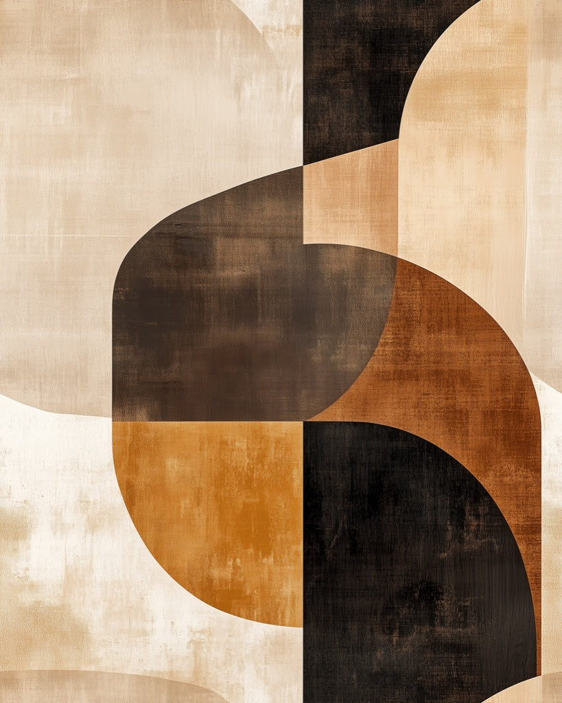 Warm Beige and Brown Geometric Pattern Wallpaper pattern artwork
