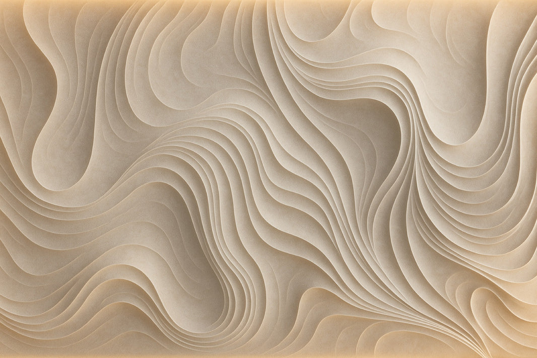 Taupe Beige Flowing Abstract Wall Mural pattern artwork