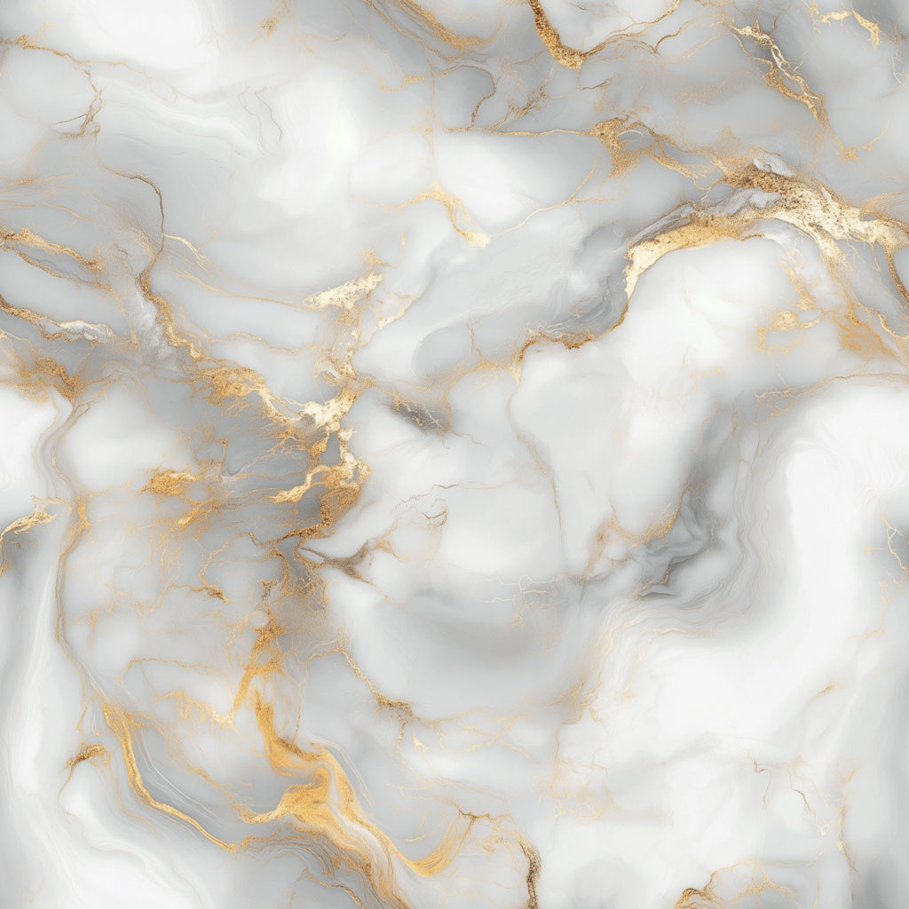 Elegant Grey and Golden Look Marble Wallpaper pattern artwork
