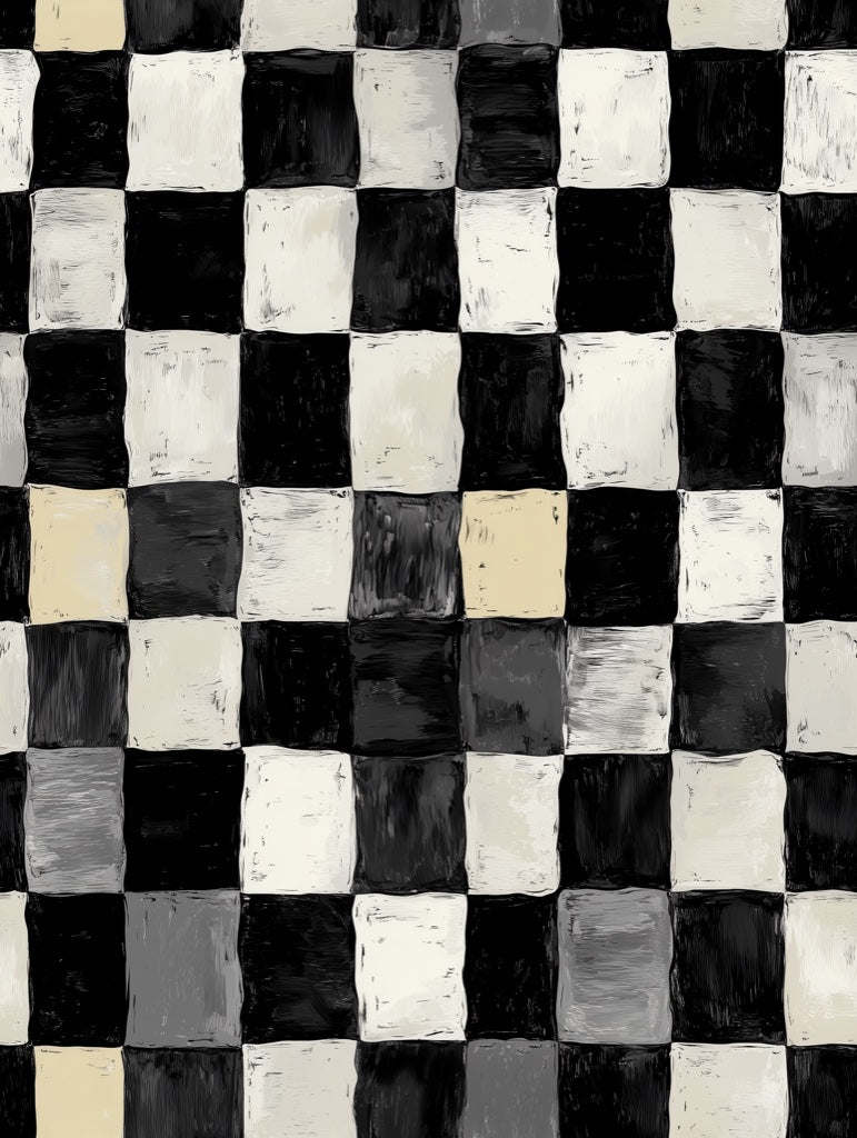Monochrome Checkerboard Pattern Wallpaper pattern artwork