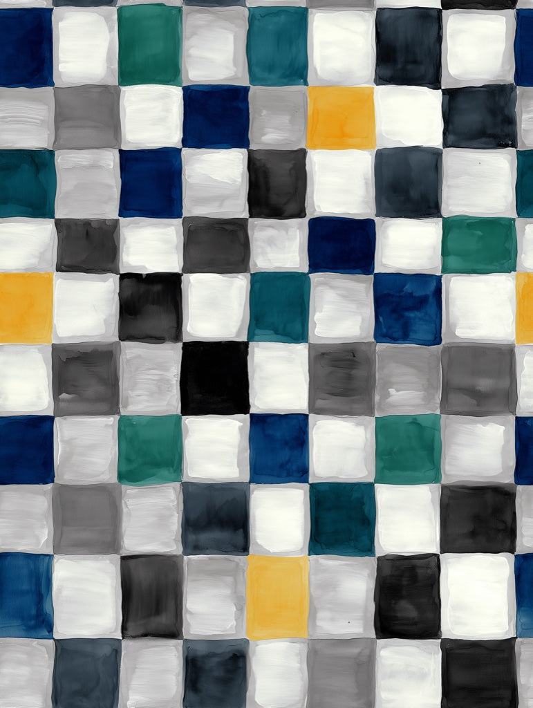 Multicolor Checkered Geometric Pattern Wallpaper pattern artwork