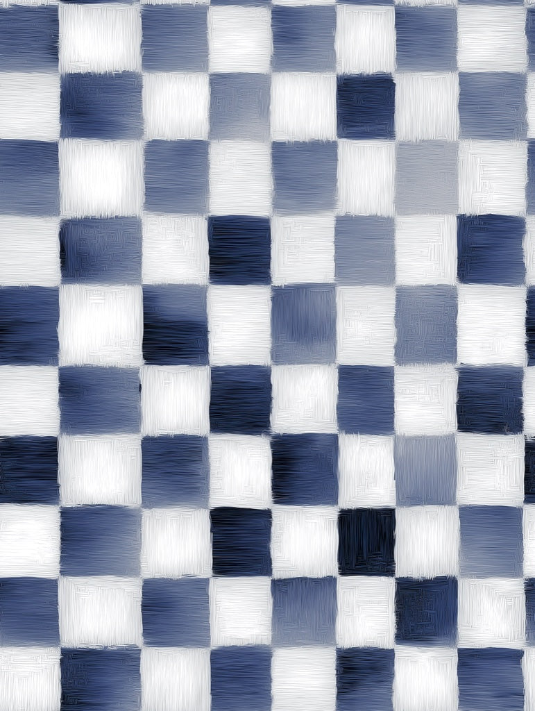 Navy Blue and White Checkered Geometric Wallpaper pattern artwork