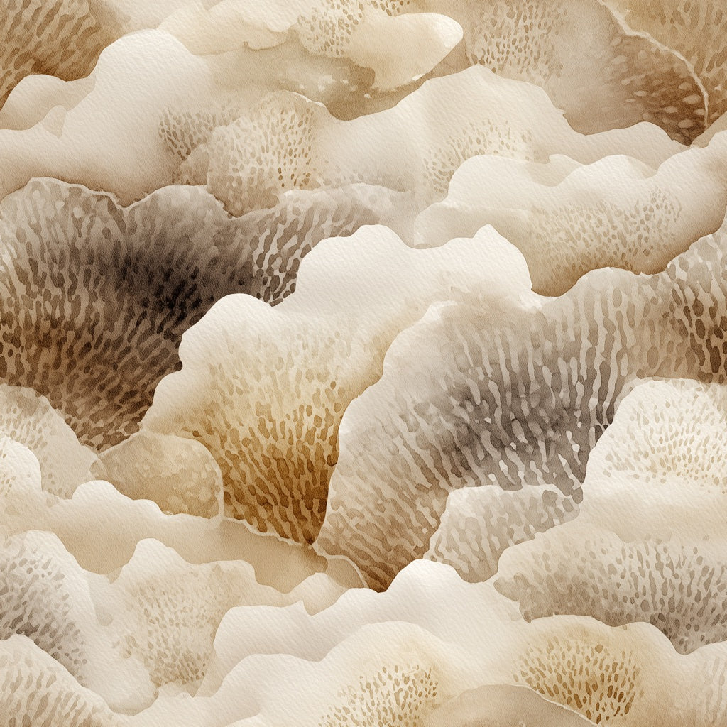 Warm Beige and Brown Abstract Wave Wallpaper pattern artwork