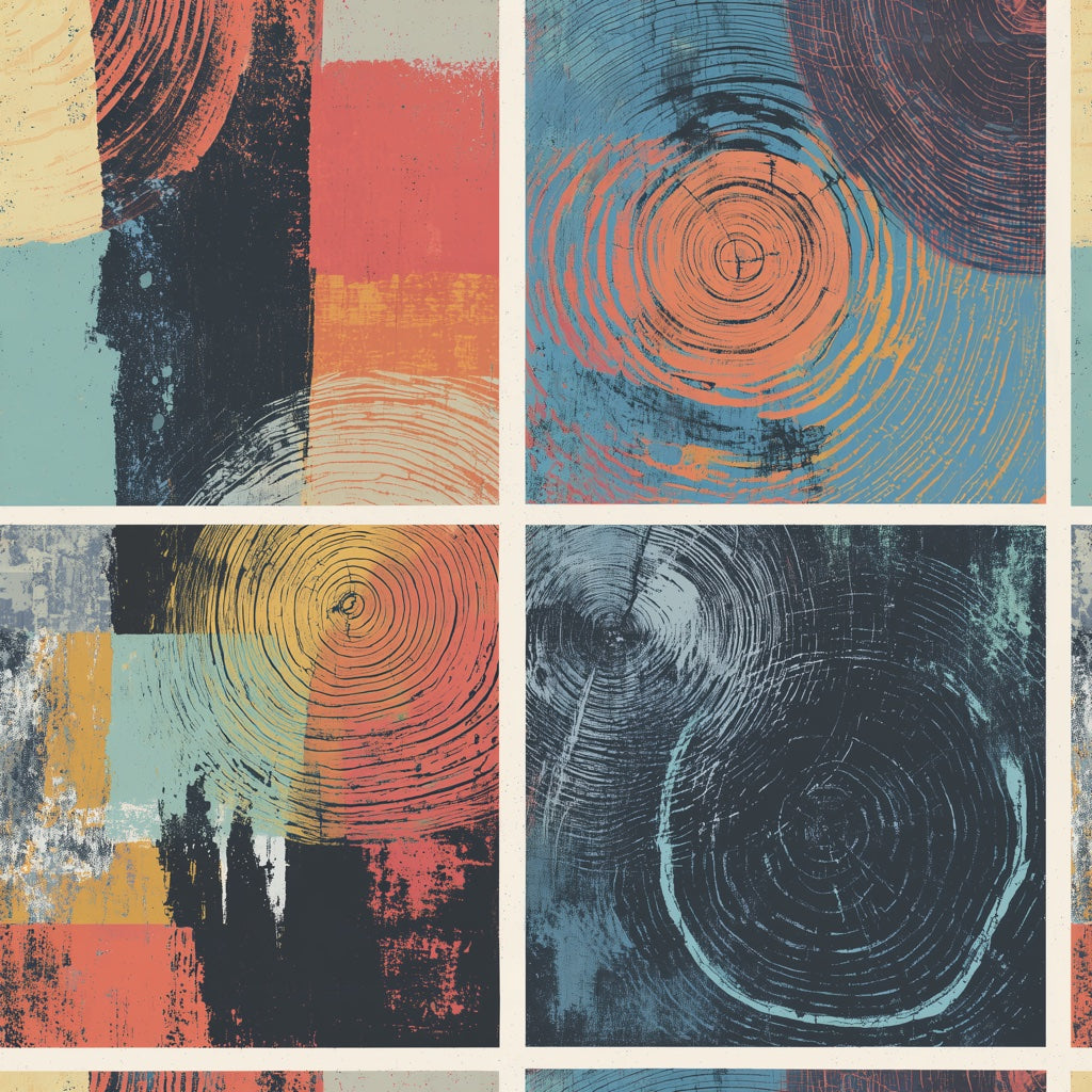 Dark Multicolor Geometric Abstract Wallpaper pattern artwork