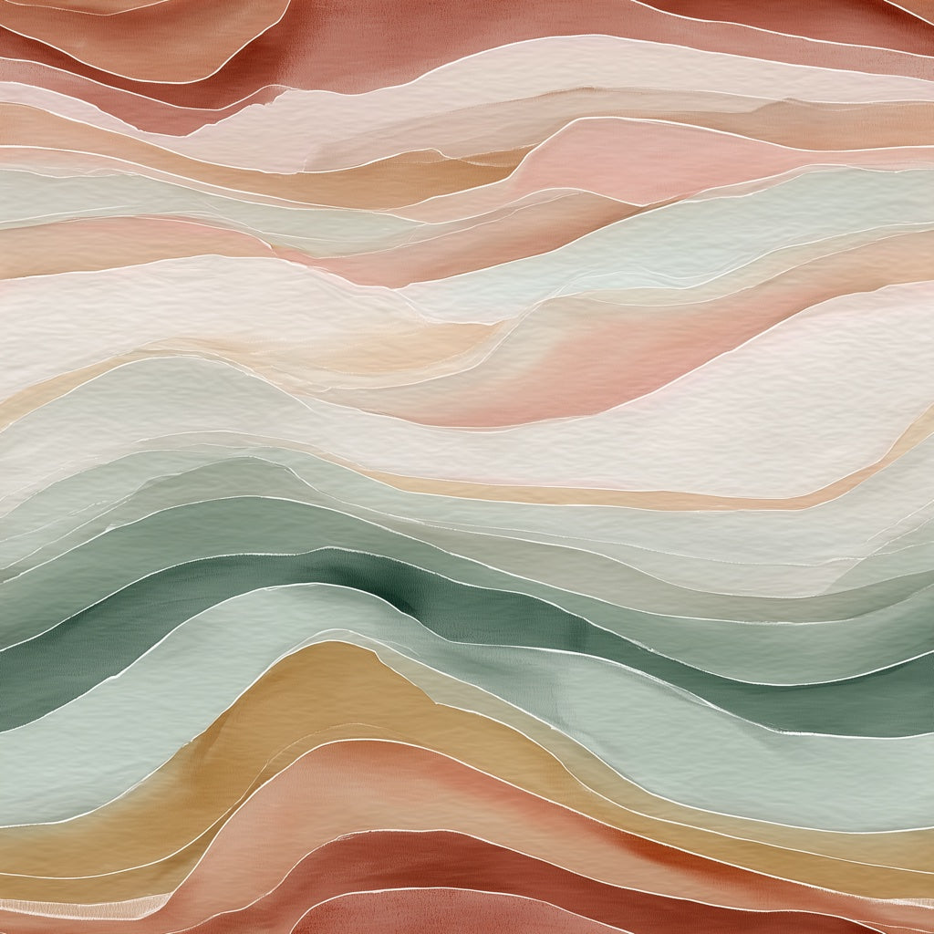 Cream Abstract Pastel Wave Wallpaper pattern artwork