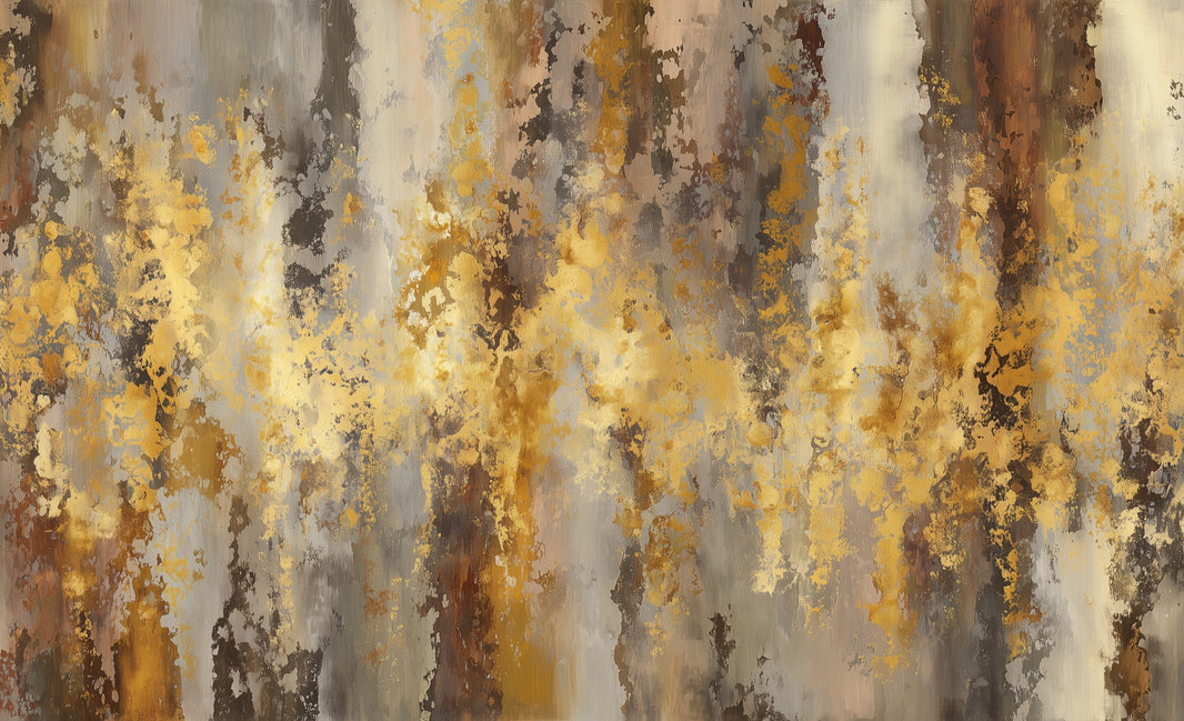 Textured Gray and Gold Look Abstract Wall Mural pattern artwork