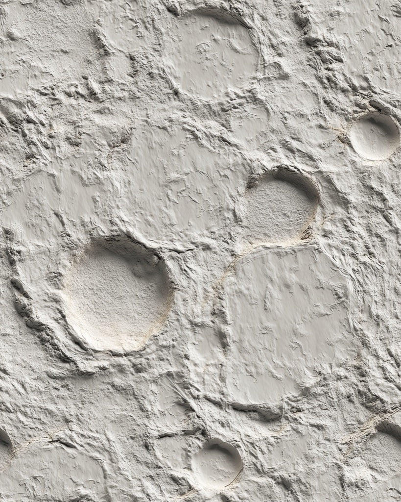 Gray Cratered Moon Surface 3D Wallpaper pattern artwork