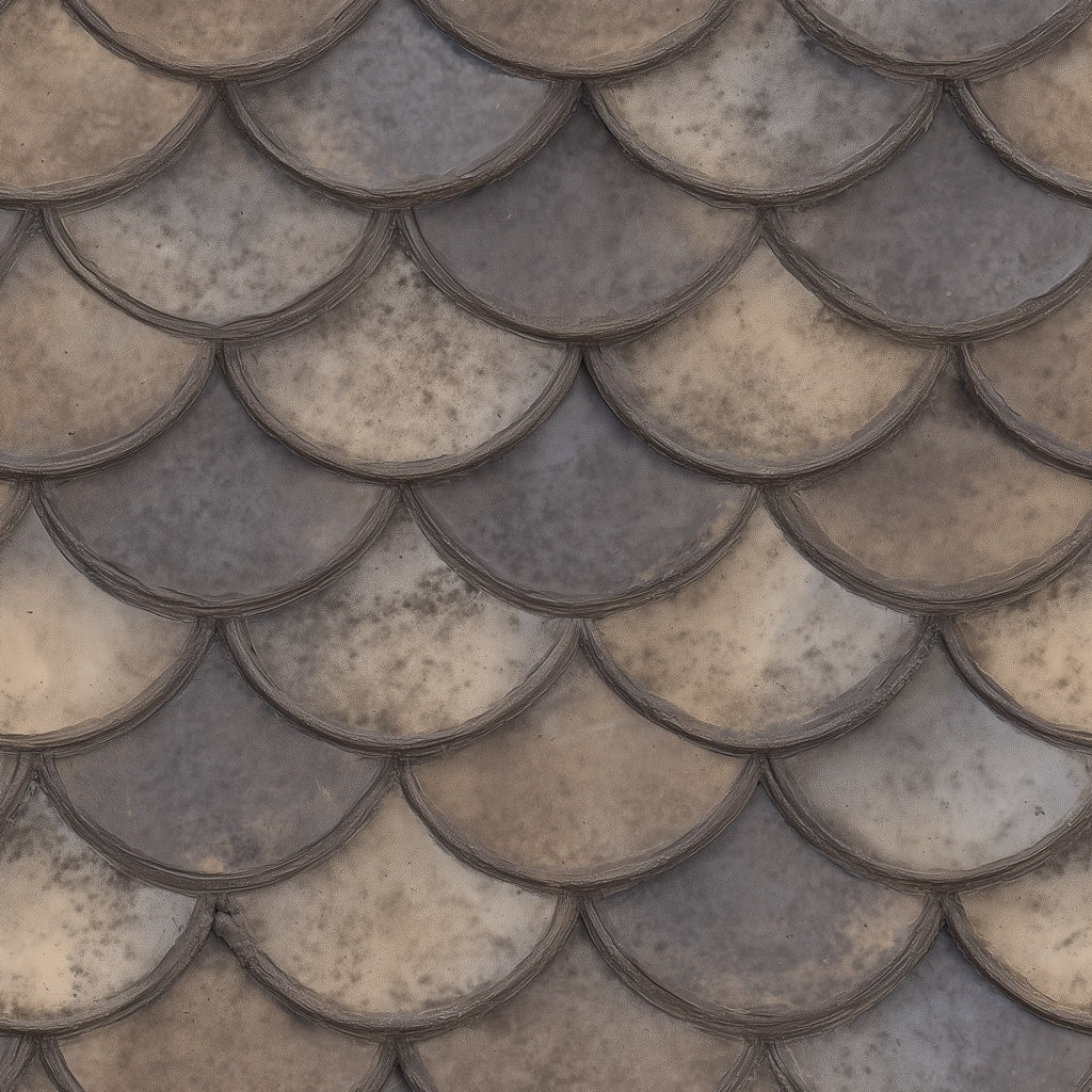 Taupe and Gray Scallop Pattern Wallpaper pattern artwork