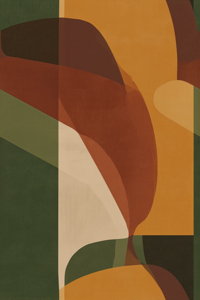 Retro Earth Tones Abstract Geometric Wallpaper pattern artwork