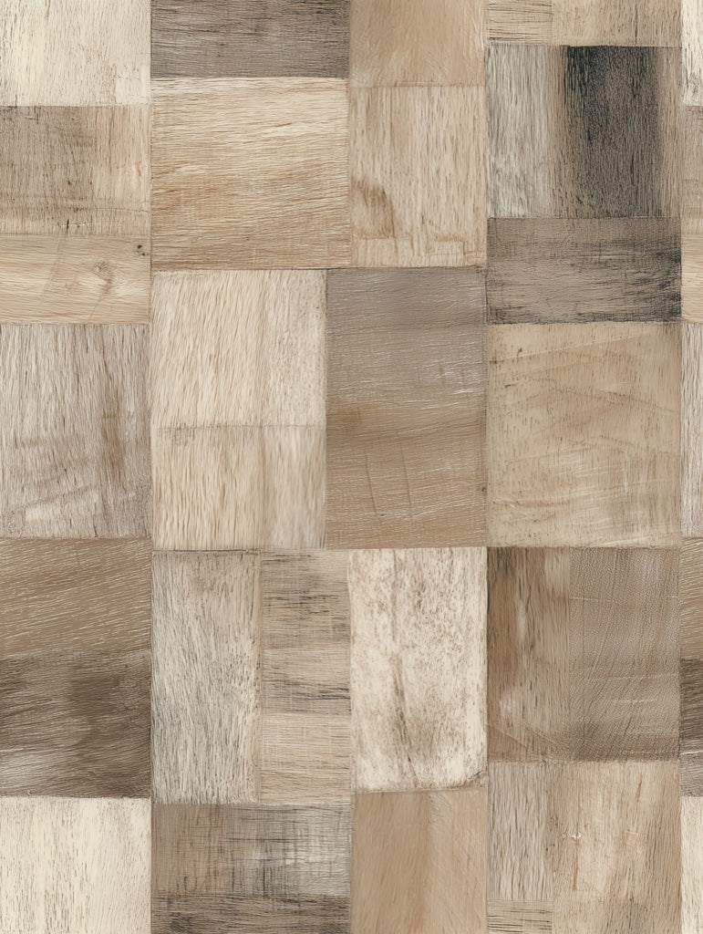 Natural Wood Patchwork Texture Wallpaper pattern artwork
