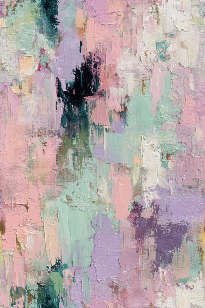 Pastel Multicolor Abstract Brushstroke Wallpaper pattern artwork