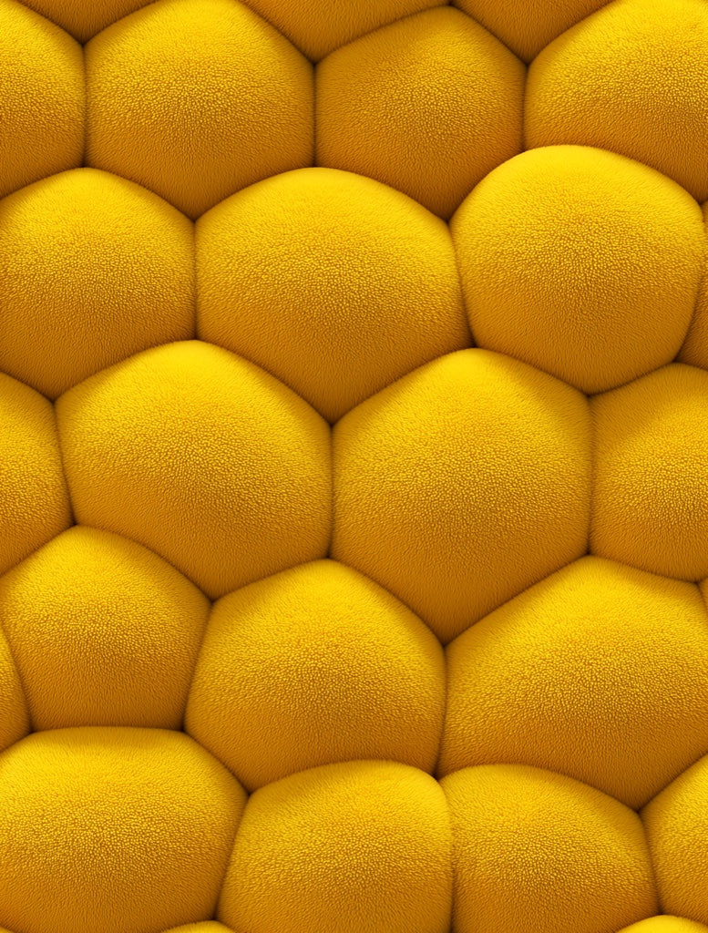 Vibrant Golden Look Honeycomb Geometric Wallpaper pattern artwork