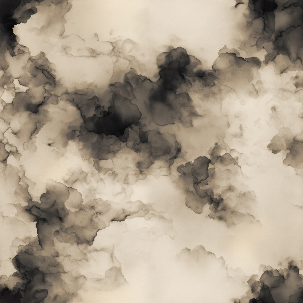 Cream and Black Abstract Cloud Wallpaper pattern artwork